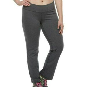 Tek Gear Pants Bootcut Charcoal Grey Black Fleck Womans Petit XS Short JJ2099